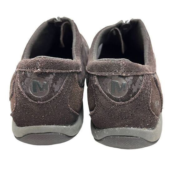 MERRELL AIR CUSHION Espresso Genuine Leather Loafers Casual Sneakers sz 7.5 - Picture 6 of 16